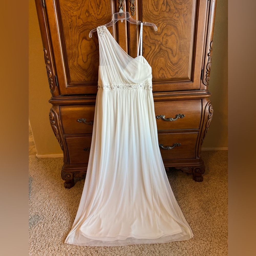 NWT DB Studio One Shoulder Greek Goddess Gown